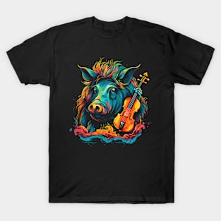 Warthog Playing Violin T-Shirt